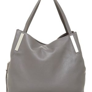 Vince Camuto Teri Leather Tote Grey Smoke